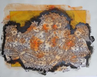 Ganesha - In Orange by G Raman