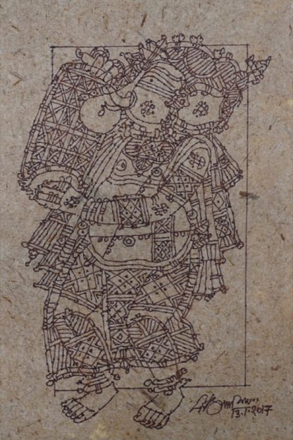Ganesha with mrudangam by G Raman